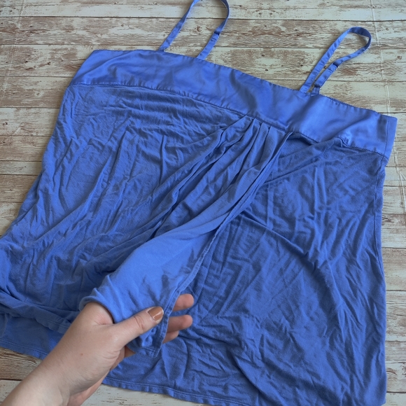 Soma cool nights blue faux wrap sleep tank pajama top size L EUC - Picture 2 of 8